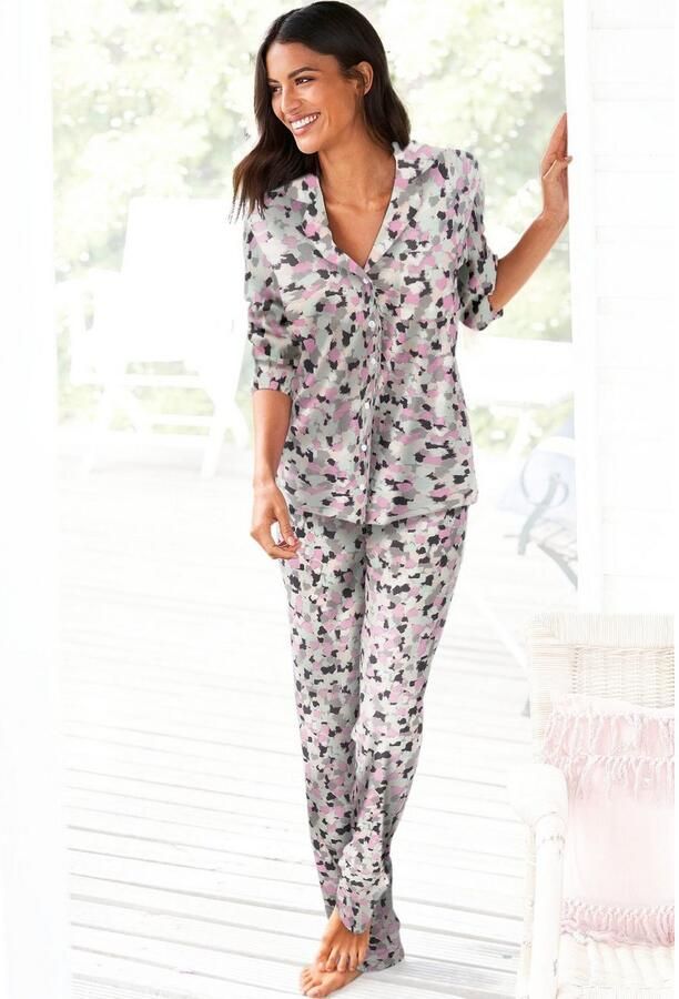 Vivance Dreams Pyjama met aquarel patroon (2-delig) - Foto 4