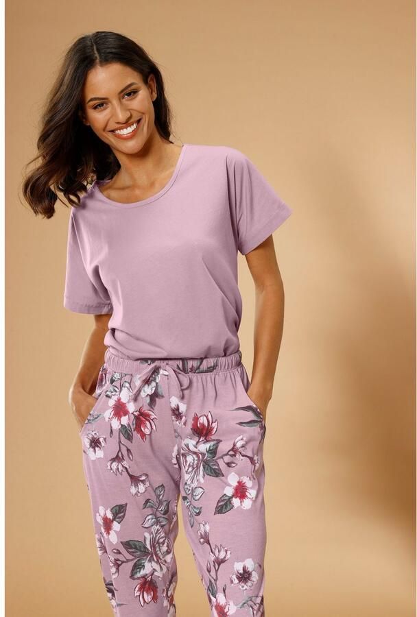 Vivance Dreams Pyjama met bloemenprint (2-delig 1 stuk)