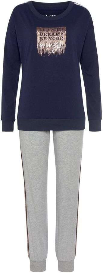 Vivance Dreams Pyjama met contrastkleurige tapedetails (2-delig 1 stuk) - Foto 5