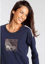 Vivance Dreams Pyjama met contrastkleurige tapedetails (2-delig 1 stuk) - Thumbnail 2