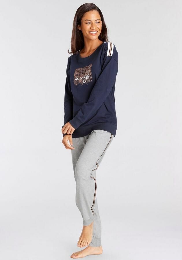 Vivance Dreams Pyjama met contrastkleurige tapedetails (2-delig 1 stuk) - Foto 4