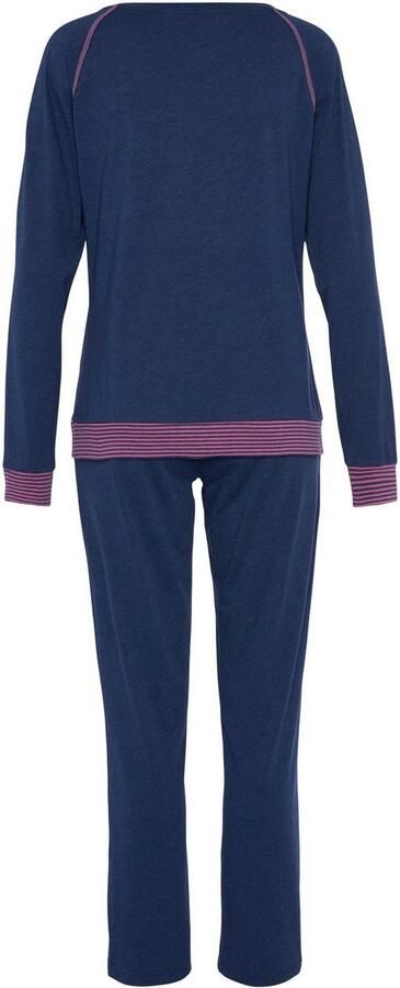 Vivance Dreams Pyjama met decoratieve flatlock-naden in neonkleuren (2-delig) - Foto 4
