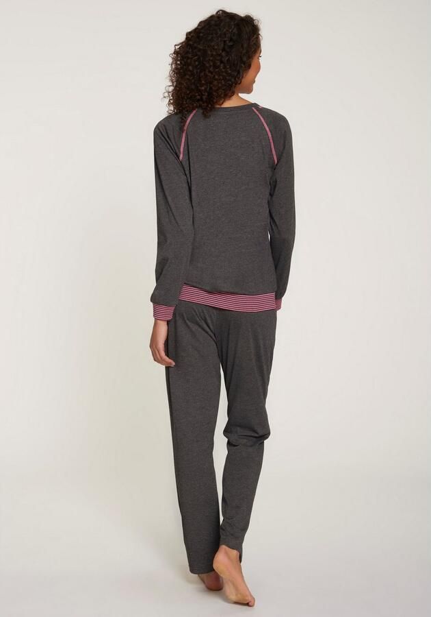 Vivance Dreams Pyjama met decoratieve flatlock-naden in neonkleuren (2-delig) - Foto 4