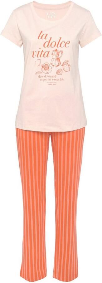 Vivance Dreams Pyjama met fijn streepdessin (set 2-delig)