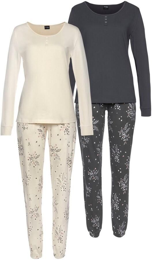 Vivance Dreams Pyjama met fijne bloementakken (4-delig Set van 2) - Foto 4