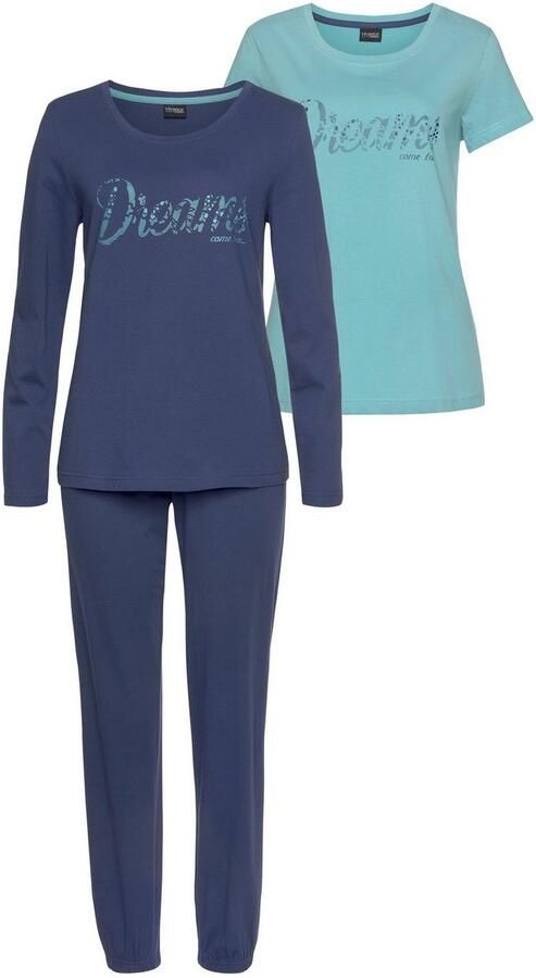 Vivance Dreams Pyjama met front-opschrift (set 3-delig) - Foto 8