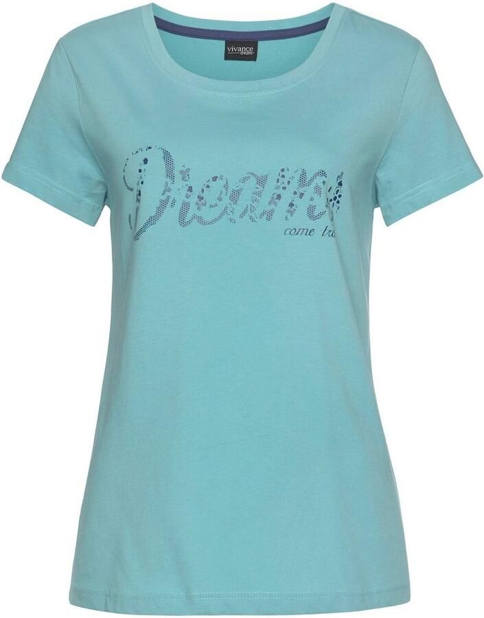Vivance Dreams Pyjama met front-opschrift (set 3-delig) - Foto 2