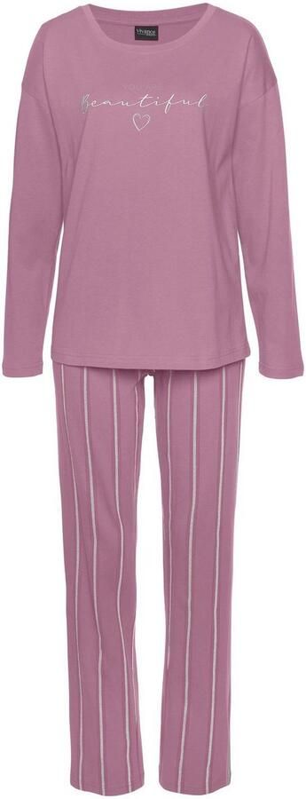 Vivance Dreams Pyjama met frontprint (2-delig 1 stuk)