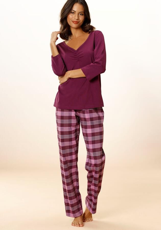 Vivance Dreams Pyjama met geruite broek (2-delig 1 stuk) - Foto 2