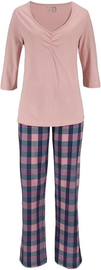 Vivance Dreams Pyjama met geruite broek (4-delig Set van 2) - Foto 4