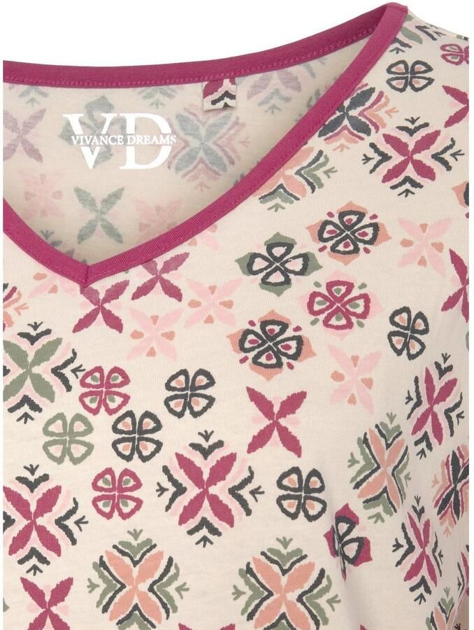 Vivance Dreams Pyjama met grafisch-florale alloverprint (set 2-delig) - Foto 2