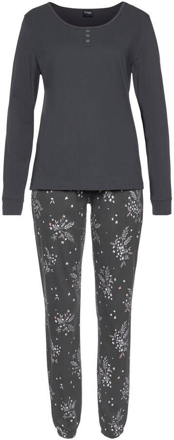 Vivance Dreams Pyjama met hortensia-motief (2-delig 1 stuk) - Foto 2