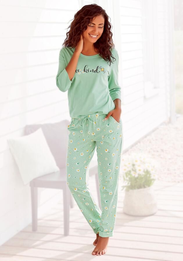 Vivance Dreams Pyjama met madeliefje-print (2-delig 1 stuk) - Foto 4