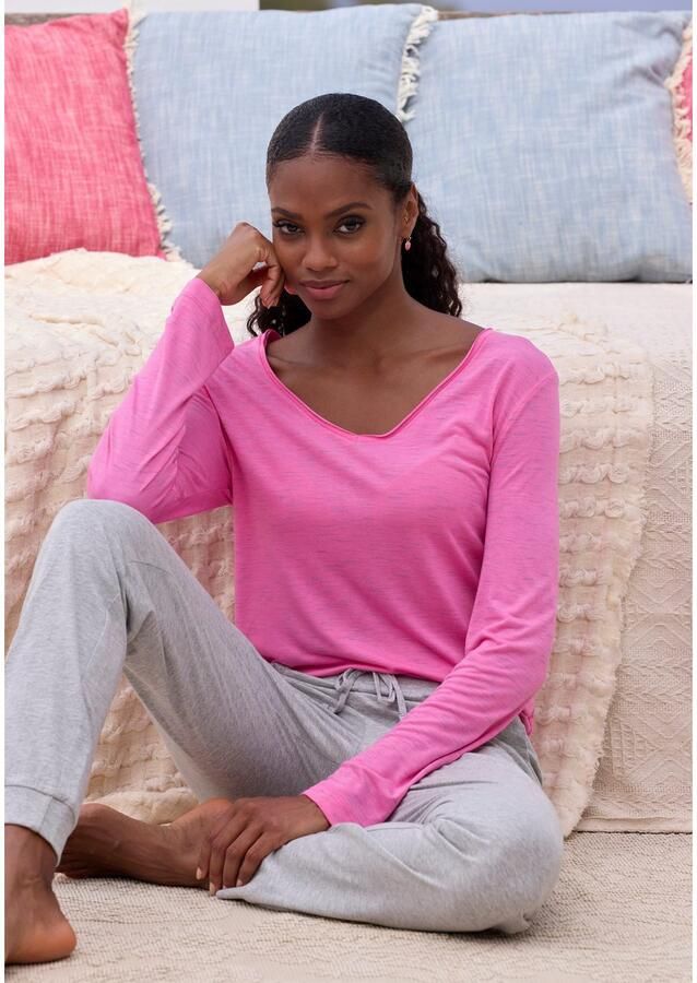 Vivance Dreams Pyjama met mooie melange-effect (2-delig) - Foto 6