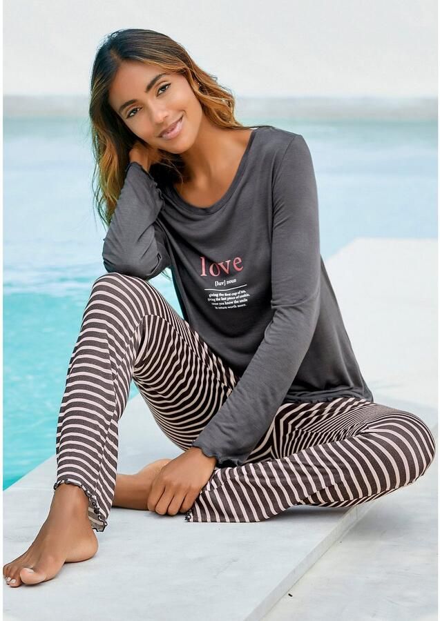 Vivance Dreams Pyjama met rimpelrandjes (2-delig 1 stuk) - Foto 3