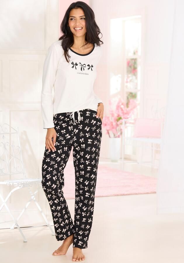 Vivance Dreams Pyjama Met schattig strikpatroon (set 2-delig) - Foto 4