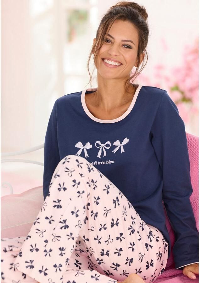 Vivance Dreams Pyjama Met schattig strikpatroon (set 2-delig) - Foto 2