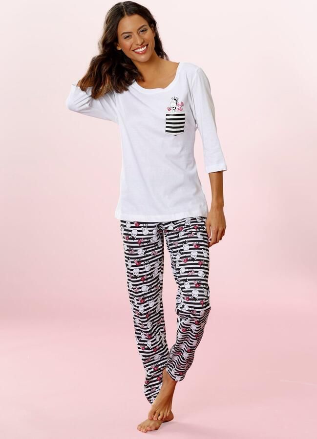 Vivance Dreams Pyjama met speelse giraffen-print (2-delig 1 stuk) - Foto 5