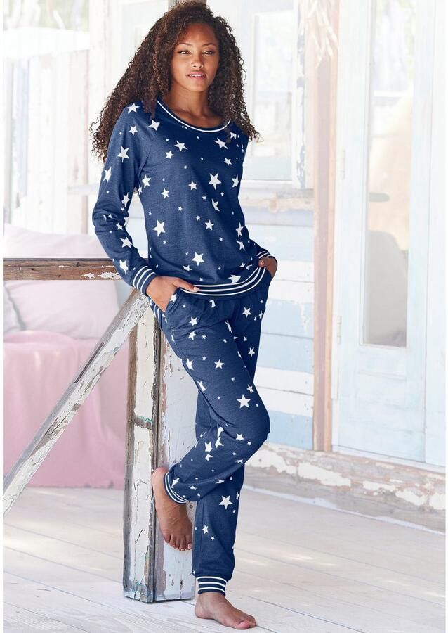 Vivance Dreams Pyjama met sterrenprint (2-delig 1 stuk)