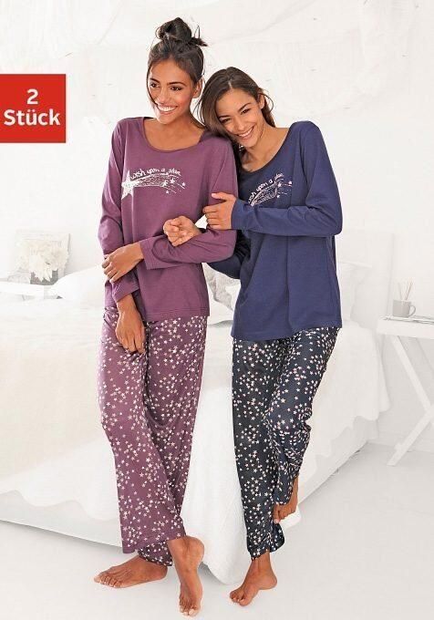 Vivance Dreams Pyjama met sterrenprint (4-delig Set van 2) - Foto 8
