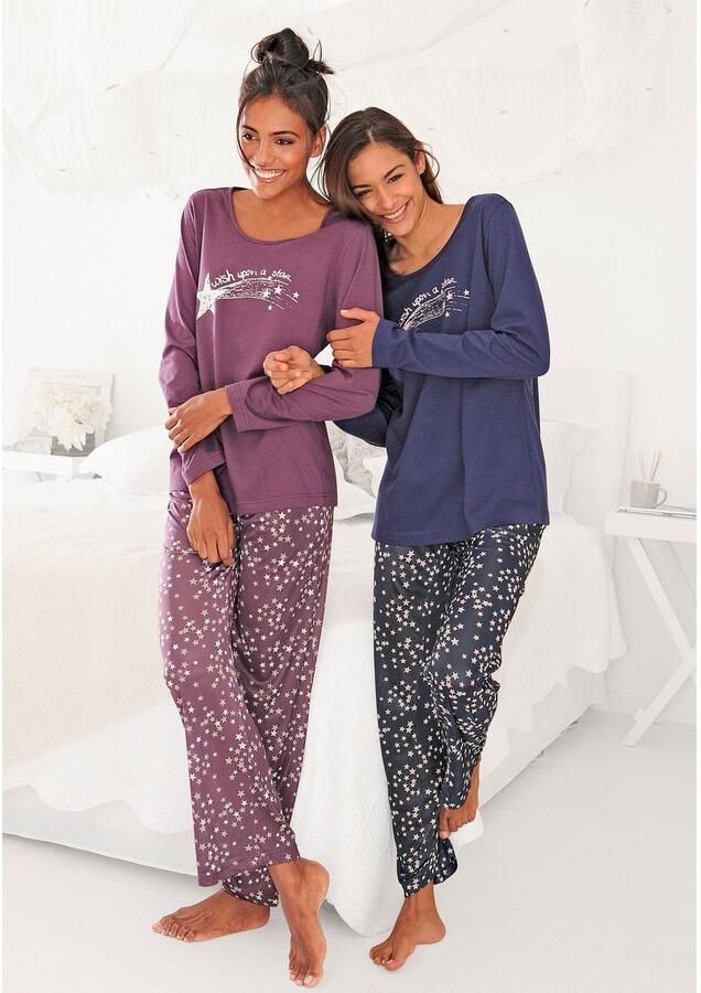 Vivance Dreams Pyjama met sterrenprint (4-delig Set van 2) - Foto 6