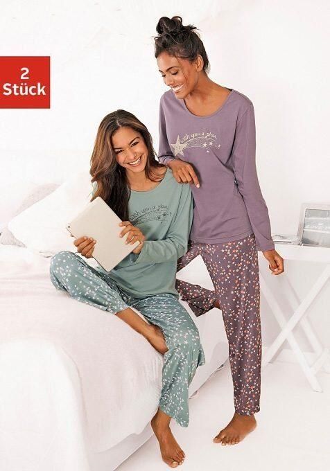 Vivance Dreams Pyjama met sterrenprint (4-delig Set van 2) - Foto 7