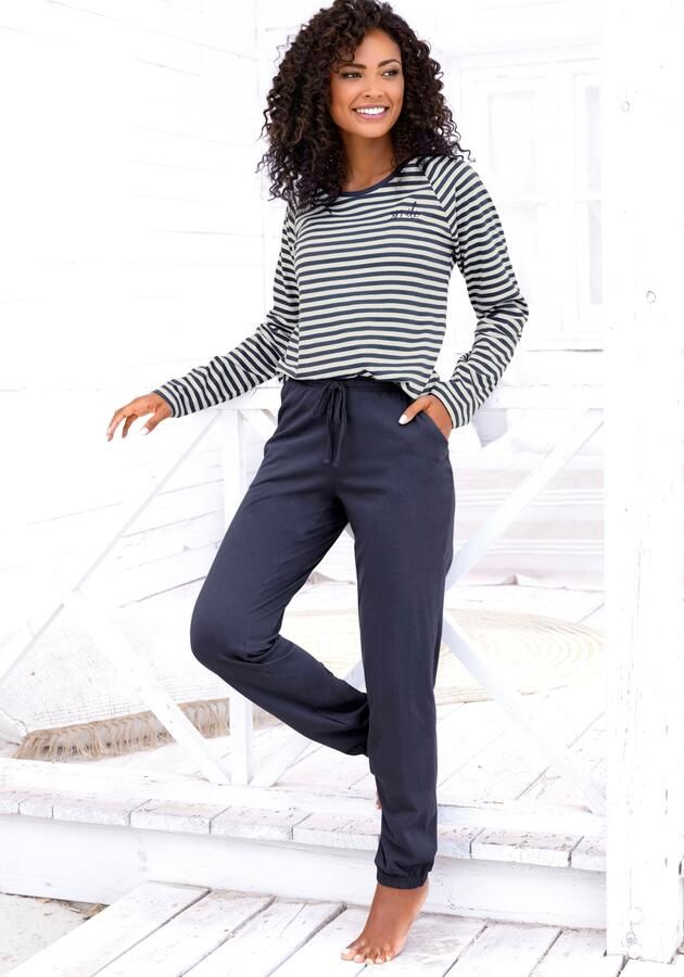 Vivance Dreams Pyjama met strepen van voorgeverfd garen - Foto 5