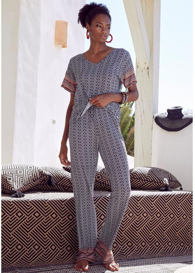 Vivance Dreams Pyjama top in mooi etno-design - Foto 2