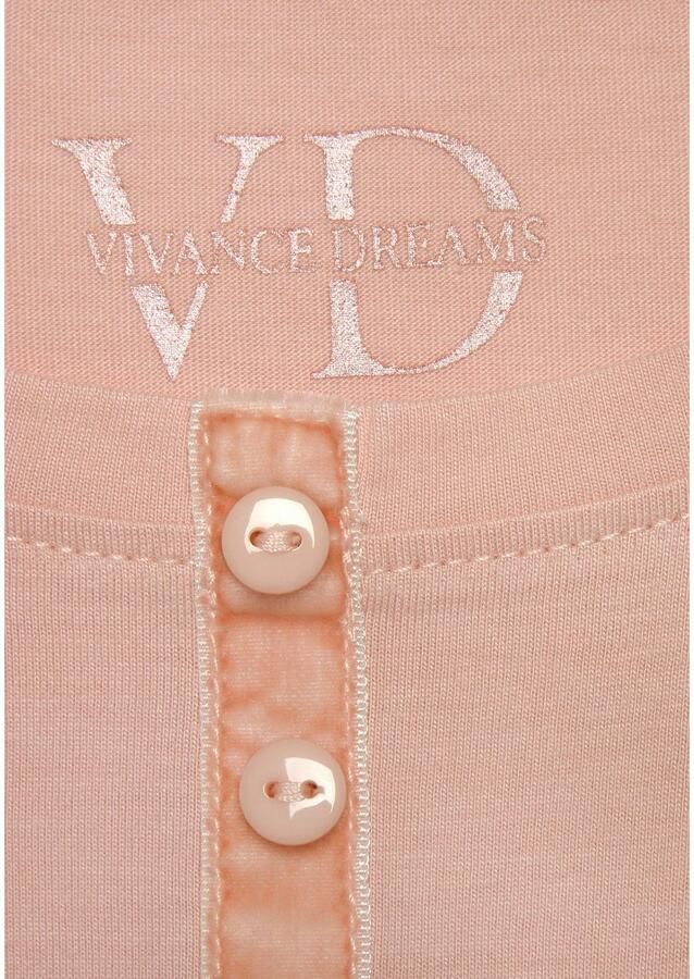 Vivance Dreams Pyjama top met fluwelen knoopsluiting - Foto 4