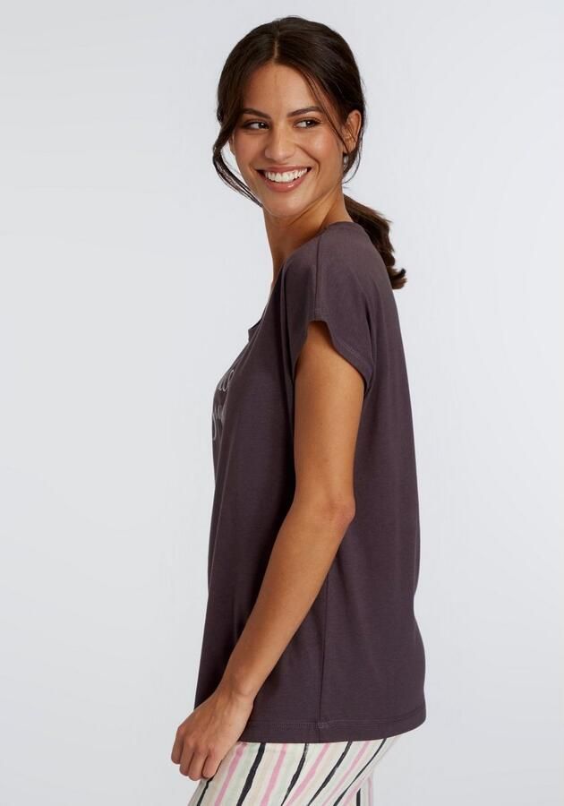 Vivance Dreams Pyjama top met frontprint - Foto 3