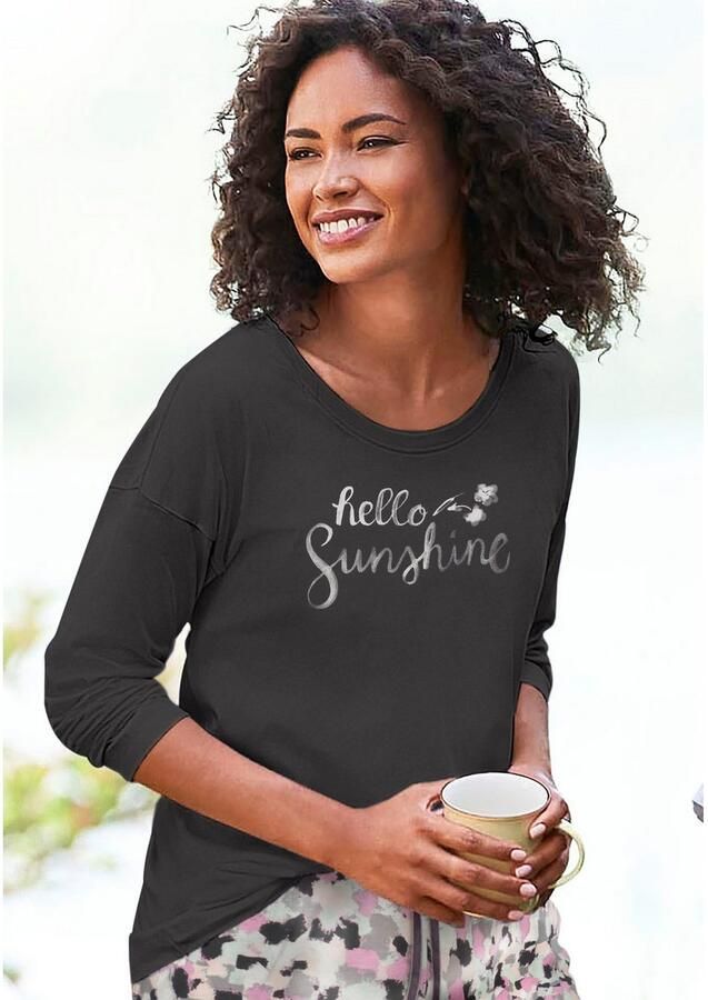 Vivance Dreams Pyjama top met frontprint - Foto 3