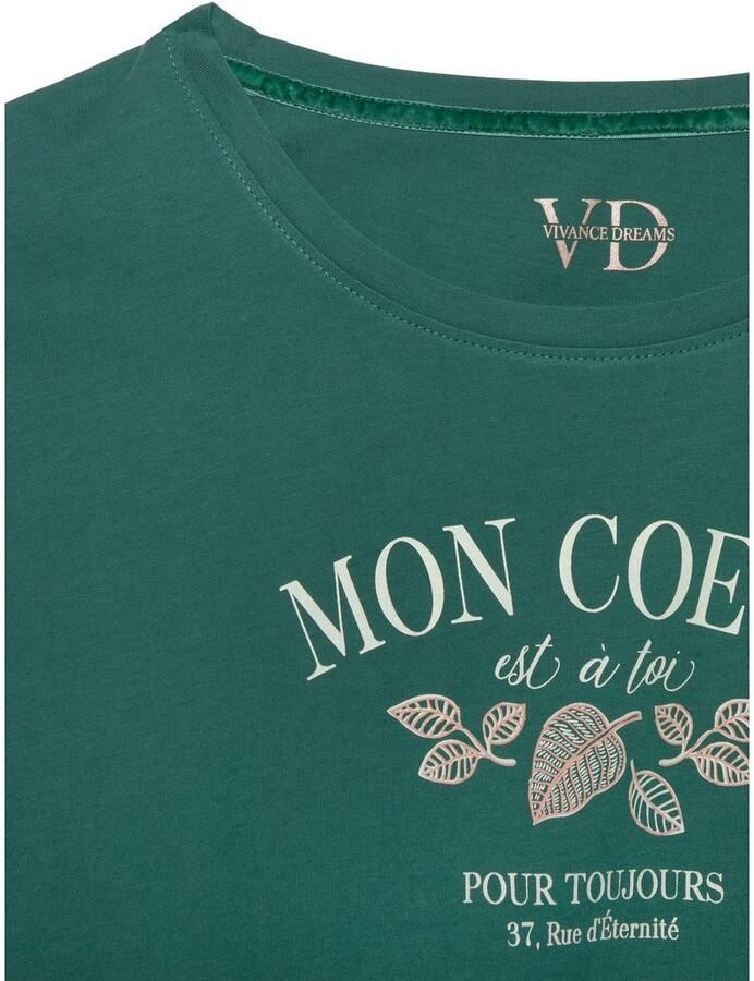 Vivance Dreams Pyjama top met herfstige frontprint - Foto 2