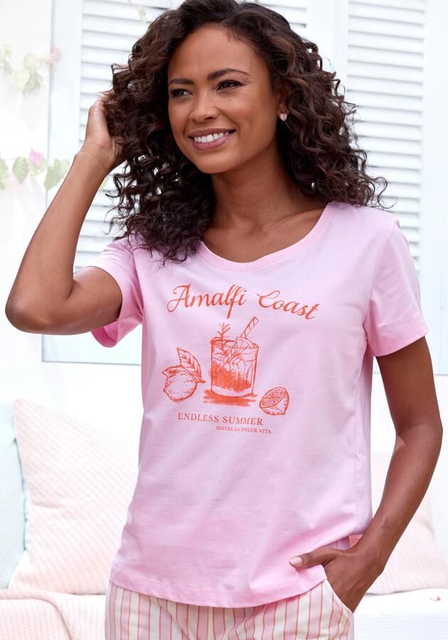 Vivance Dreams Pyjama top met mooie frontprint - Foto 3