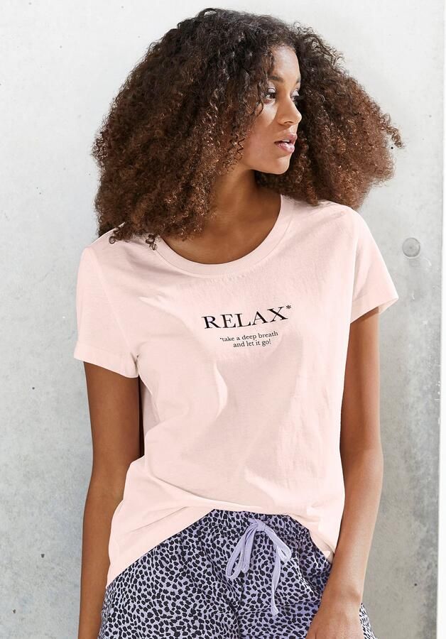 Vivance Dreams Pyjama top met statementprint - Foto 6