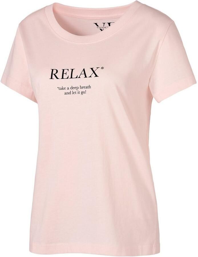 Vivance Dreams Pyjama top met statementprint - Foto 2