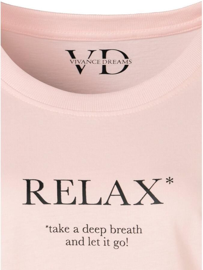 Vivance Dreams Pyjama top met statementprint - Foto 3