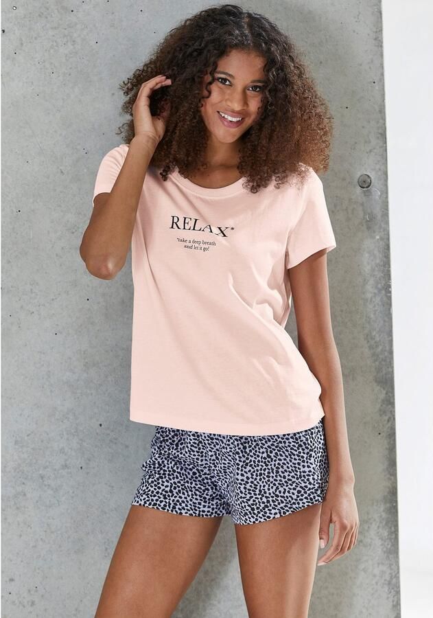 Vivance Dreams Pyjama top met statementprint - Foto 5