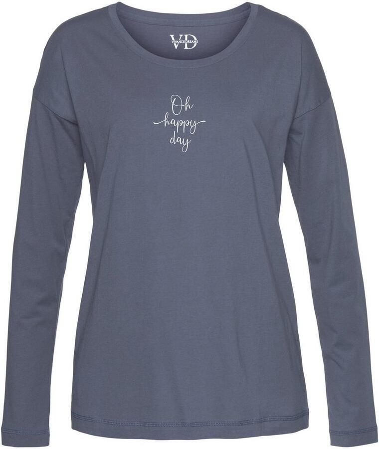 Lascana Pyjamabovendeel met statementprint model 'Cozy Dreams'