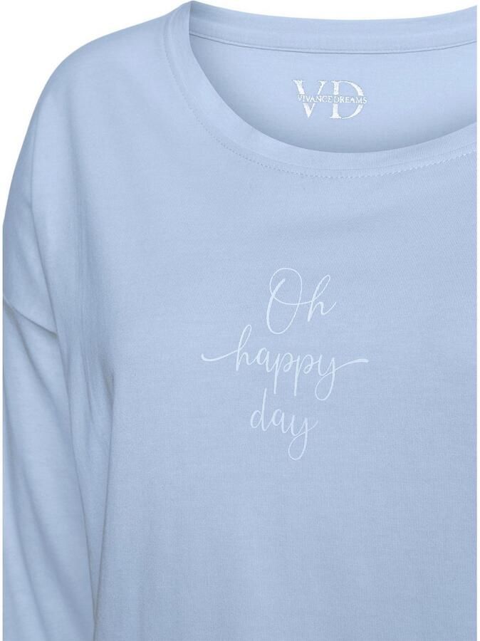 Lascana Pyjamabovendeel met statementprint model 'Cozy Dreams'