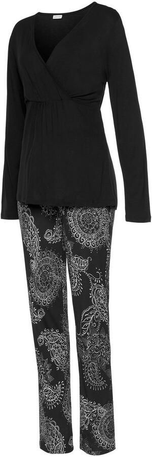 Vivance Dreams Pyjama zwart-wit paisleydessin (2-delig 1 stuk) - Foto 6