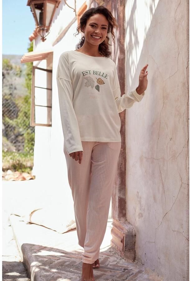 Vivance Dreams Pyjamabroek met fluwelen band aan de elastische tunnelband - Foto 3