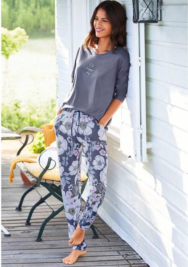 Lascana Pyjamabroek met elastische band model 'Dreams' - Foto 4