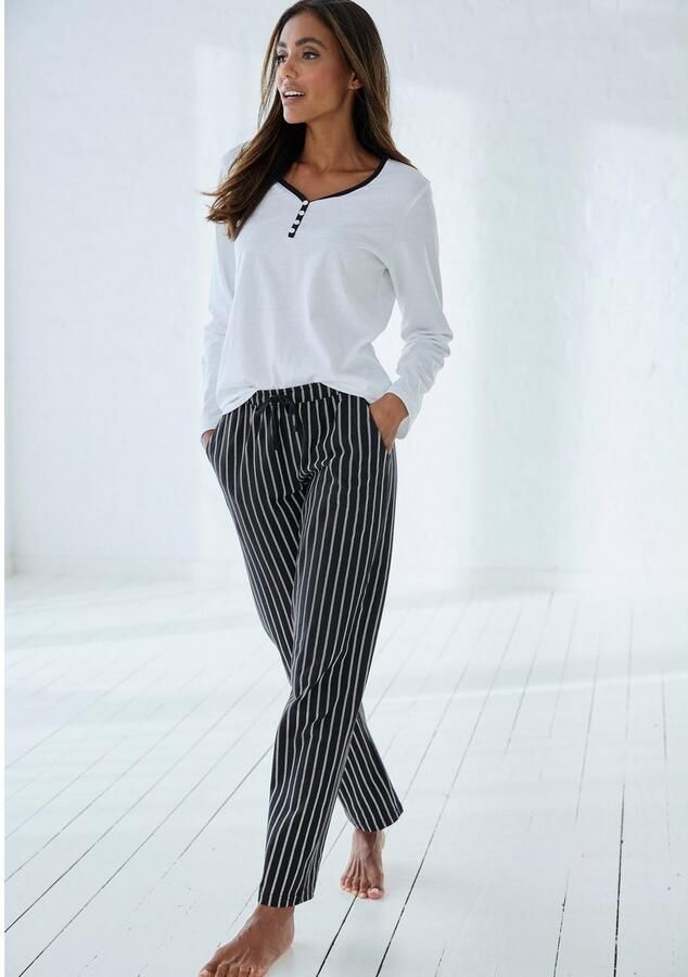 Vivance Dreams Pyjamabroek met zwart-wit print - Foto 3