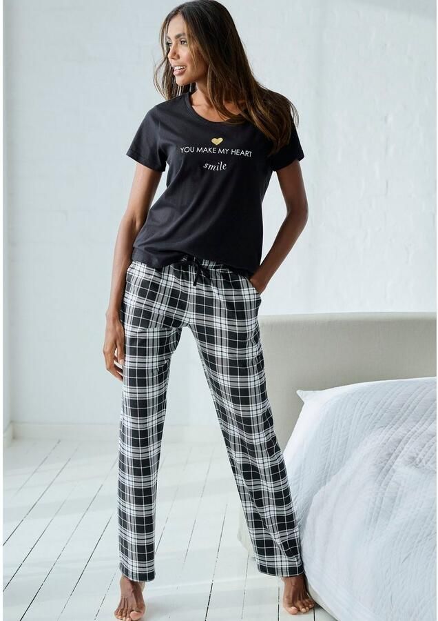 Vivance Dreams Pyjamabroek met zwart-wit print - Foto 3