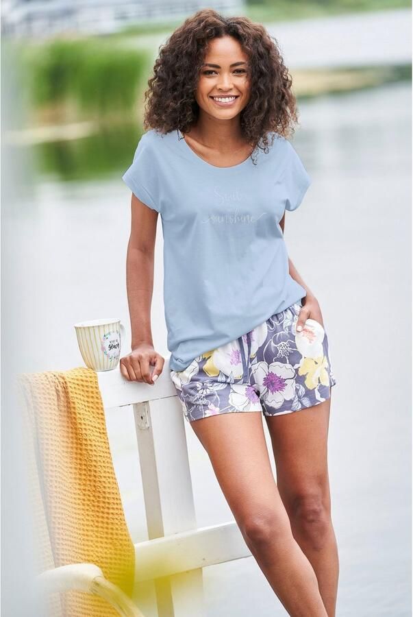 Lascana Korte pyjamabroek met all-over motief model 'Cozy Dreams' - Foto 5
