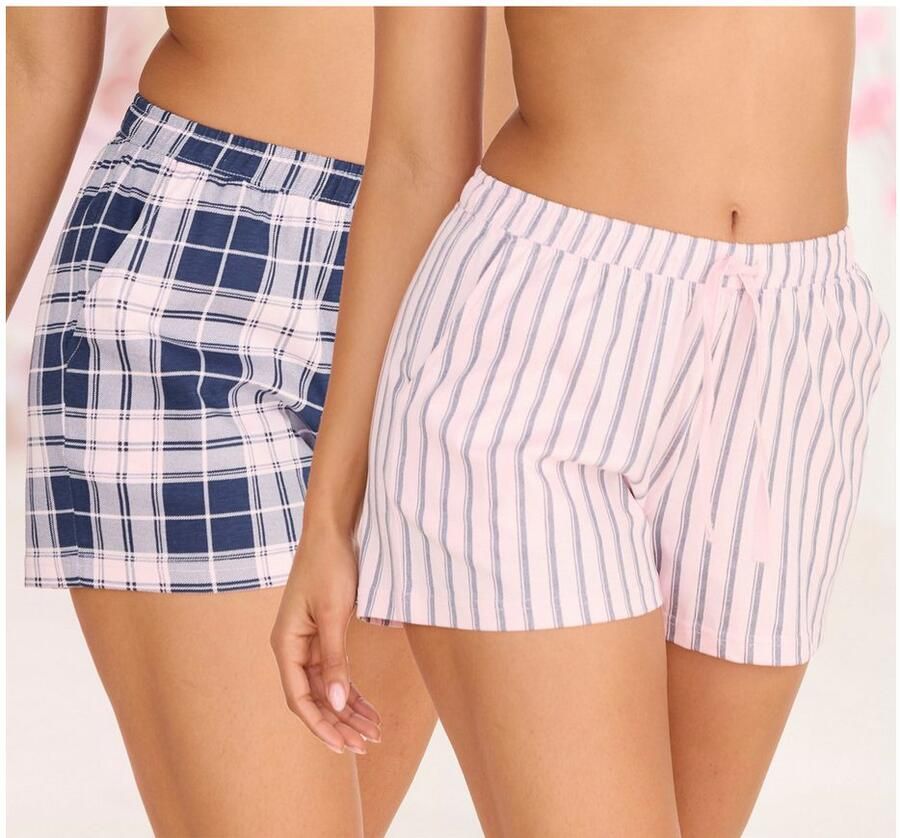 Vivance Dreams Pyjamashort Met strepen en ruiten (set 2-delig) - Foto 7
