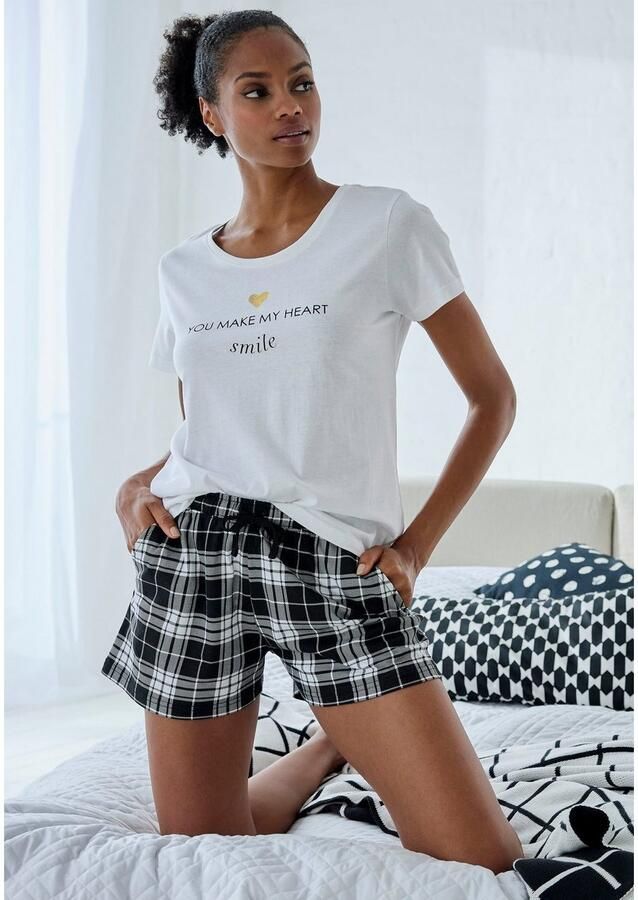 Vivance Dreams Pyjamashort met zwart-wit print - Foto 4