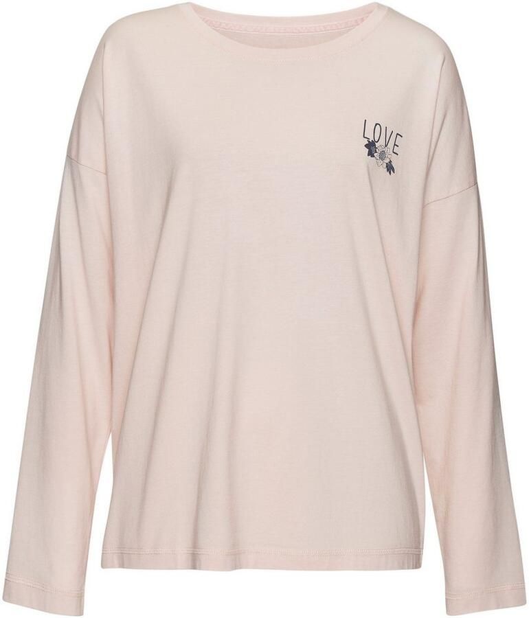 Vivance Dreams Shirt met lange mouwen met kleine print op de borst