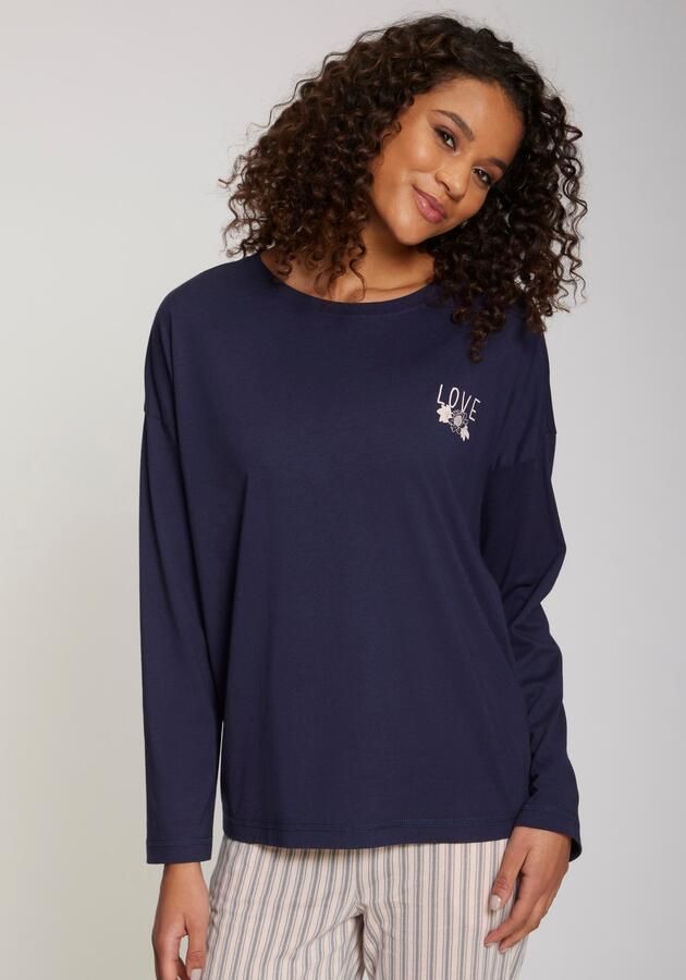 Vivance Dreams Shirt met lange mouwen met kleine print op de borst - Foto 6