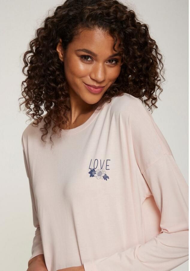 Vivance Dreams Shirt met lange mouwen met kleine print op de borst - Foto 2
